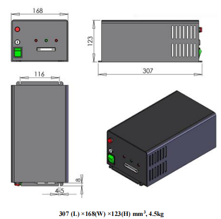 (image for) 515 nm Green Solid State Laser High Stability 1~200mW